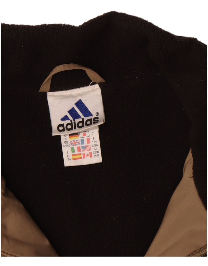 Adidas Herre Loose Fit Windbreaker Jacket UK 38/40 Medium Beige Polyester