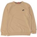 Nike Dame Sweatshirt Jumper UK 20 2XL Beige Bomuld
