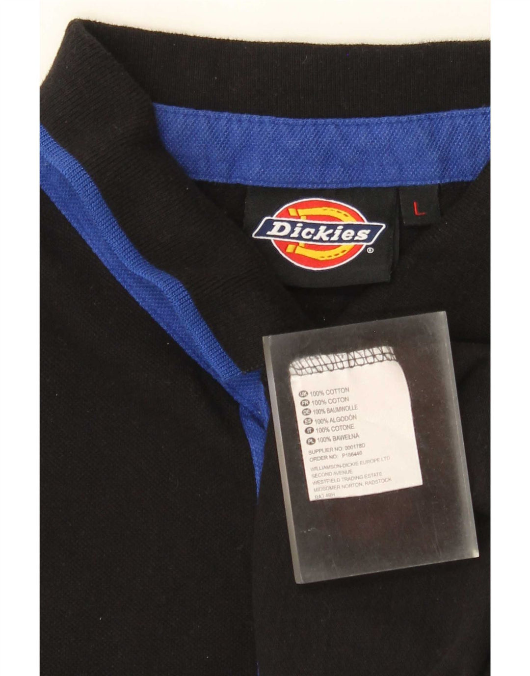 Dickies herre poloskjorte stor sort bomuld