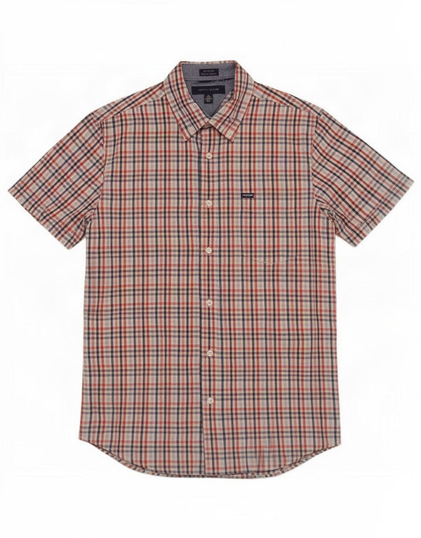 Tommy Hilfiger Mens Short Sleeve Shirt Medium Multicoloured Gingham