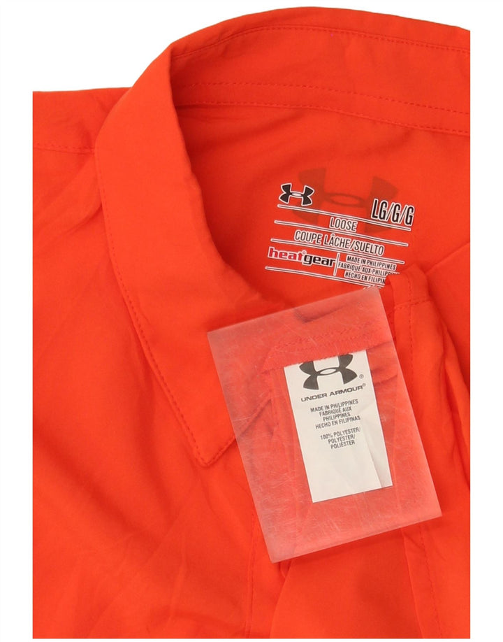 UNDER ARMOUR Herre Heat Gear Kortærmet Skjorte Stor Orange Polyester