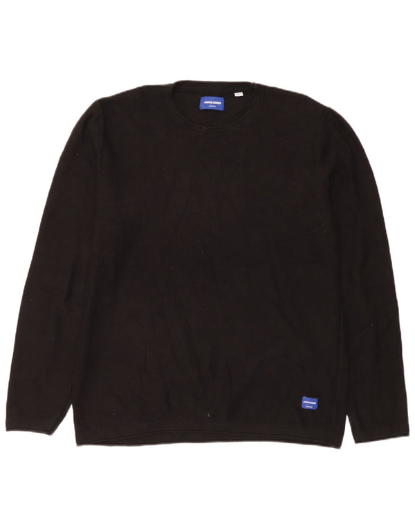 Jack & Jones Herre sweater med rund hals XL sort bomuld