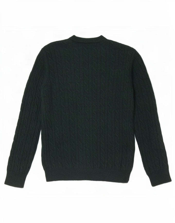 Jack Wills Herre Crew Neck Jumper Sweater Medium Green Merino Wool