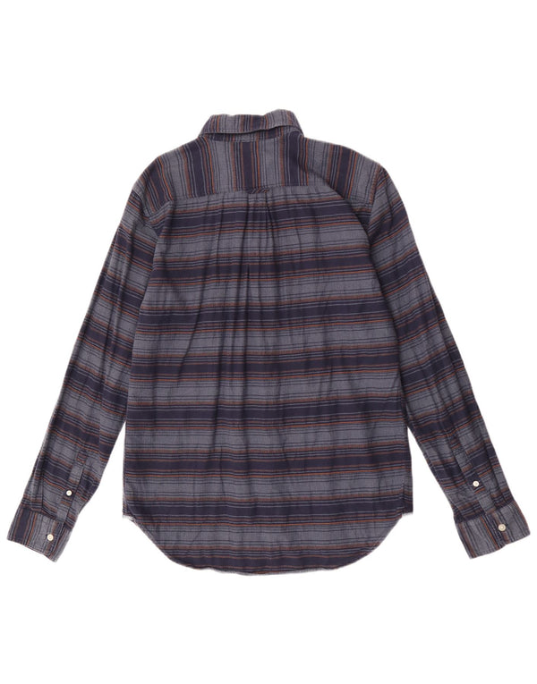 Gap herre flannel skjorte medium marineblå stribet bomuld