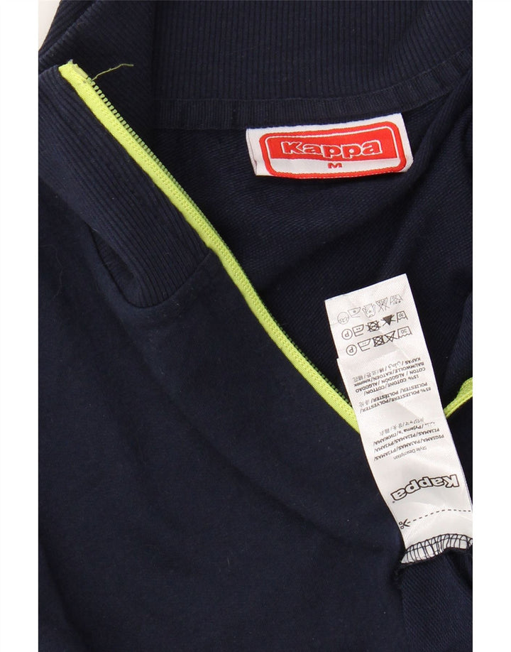 KAPPA Mens Tracksuit Top Jacket Medium Navy Blue Colourblock Polyester