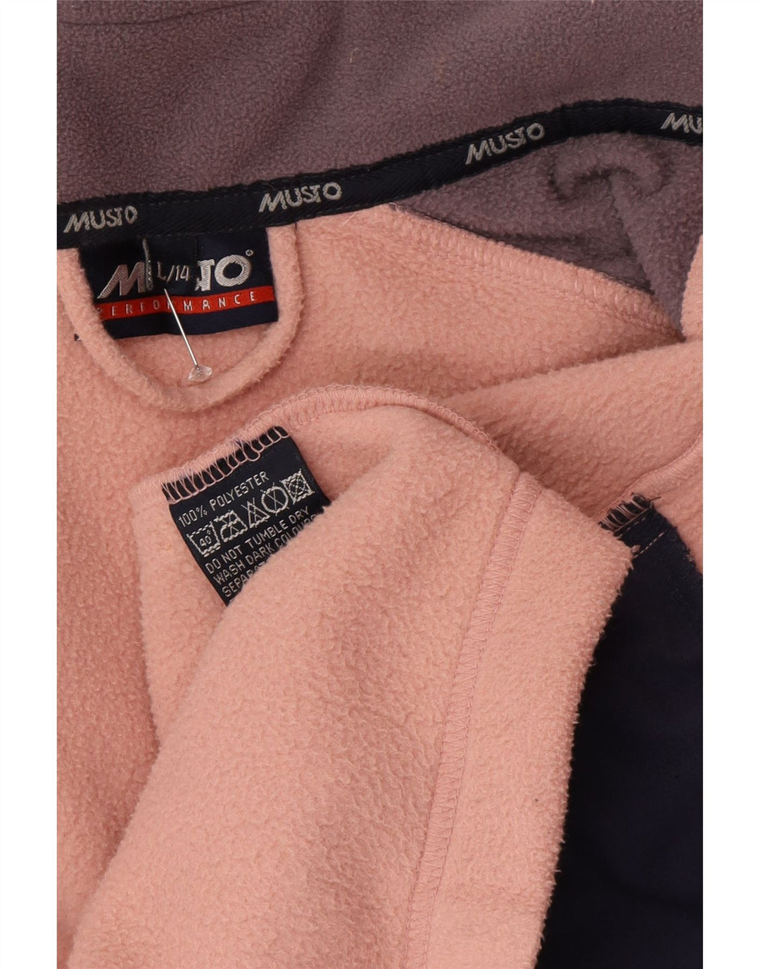 Musto Fleecejakke til kvinder UK 14 Large Pink Colourblock Polyester