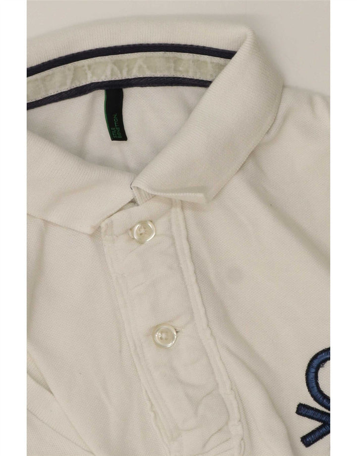 Benetton Herre Polo Shirt Medium White