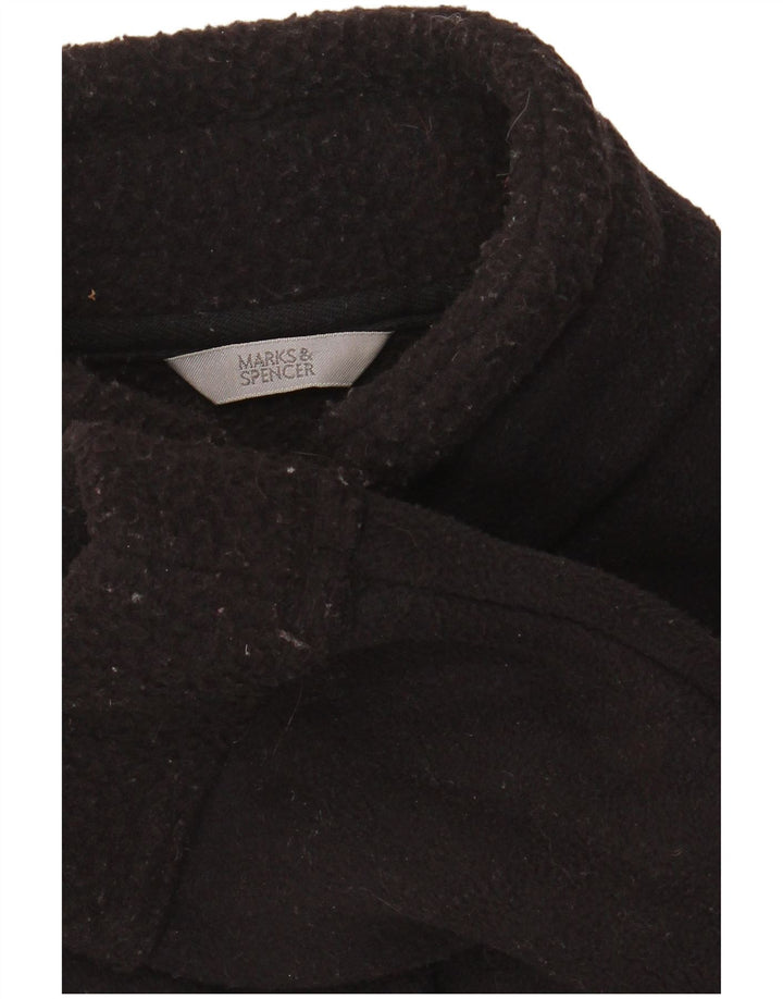 Marks & Spencer Dame Oversized Duffel Coat UK 20 2XL Sort Polyester