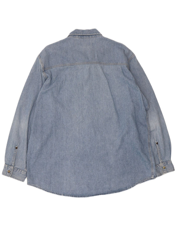 Replay Herre Regular Fit Denim Shirt 2XL Blå Bomuld