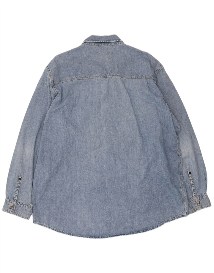 Replay Herre Regular Fit Denim Shirt 2XL Blå Bomuld