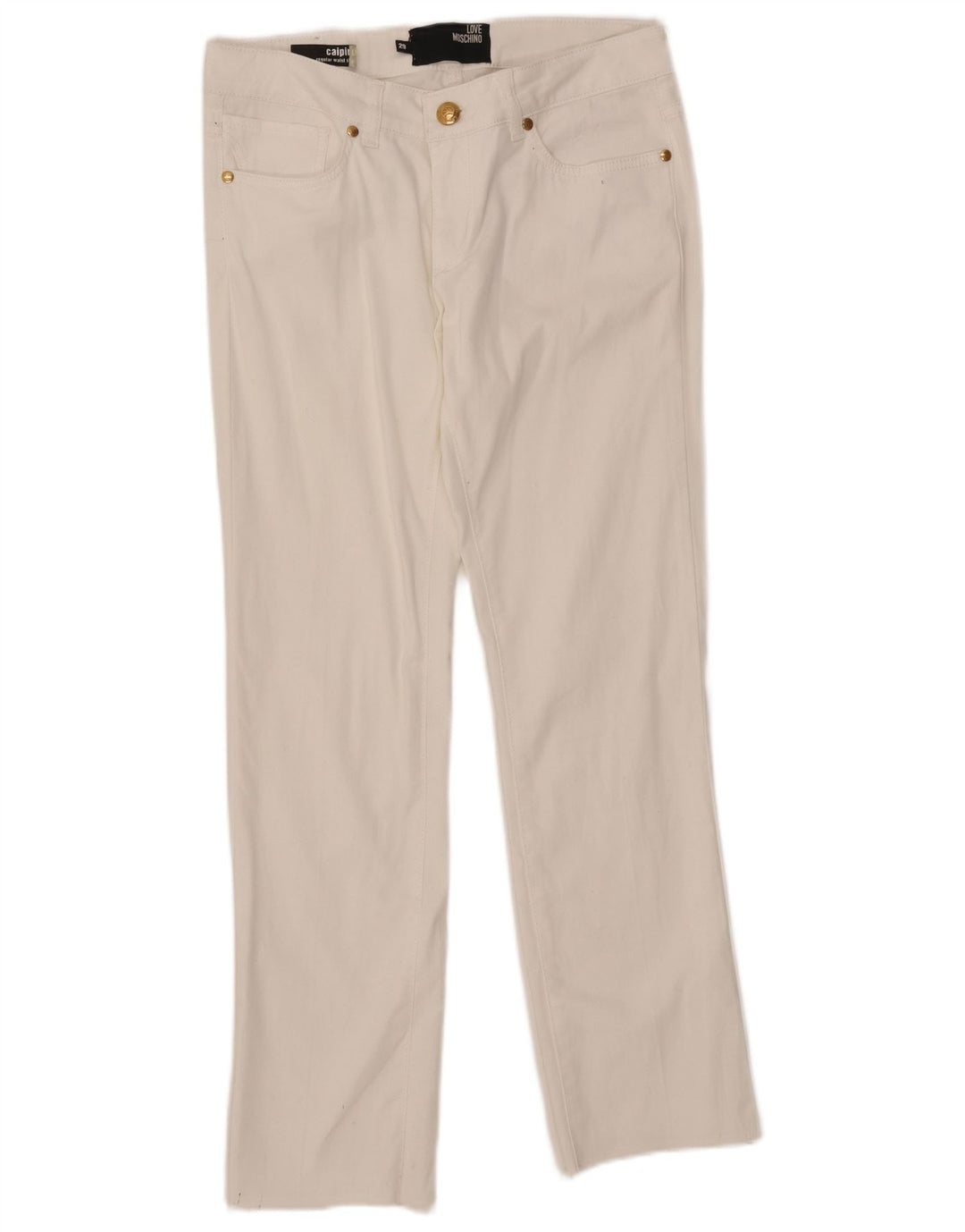 Moschino lige jeans til kvinder W29 L29 hvid bomuld