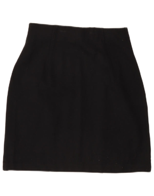 Marks & Spencer A-line nederdel til kvinder UK 10 Small W27 Black Viscose