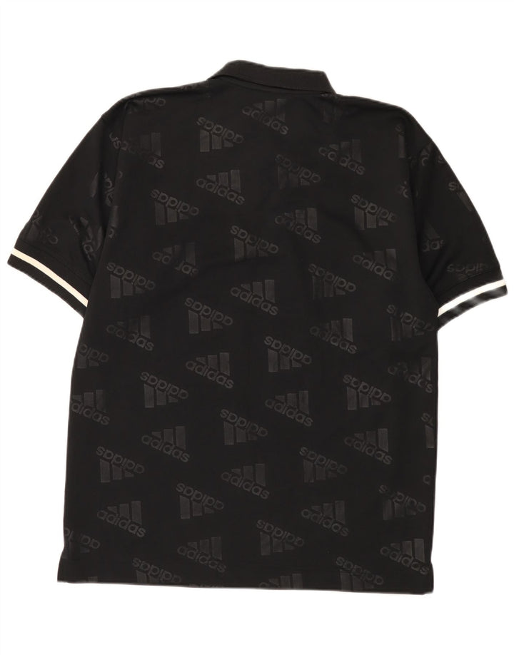 Adidas Grafisk Polo Shirt til mænd UK 36/38 Lille sort polyester