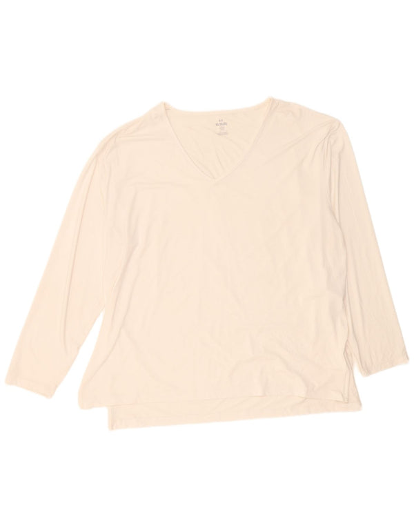 Under Armour Dame Top Langærmet UK 18 XL Hvid Polyester