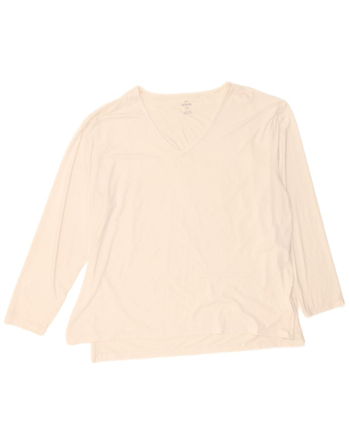 Under Armour Dame Top Langærmet UK 18 XL Hvid Polyester