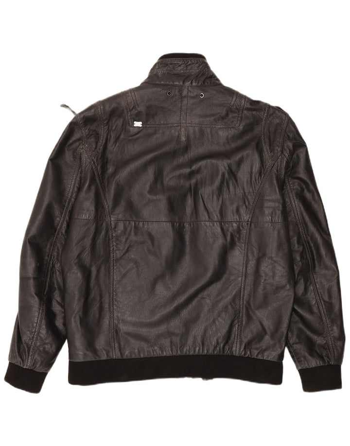 Vintage herre læderjakke UK 42 XL sort læder