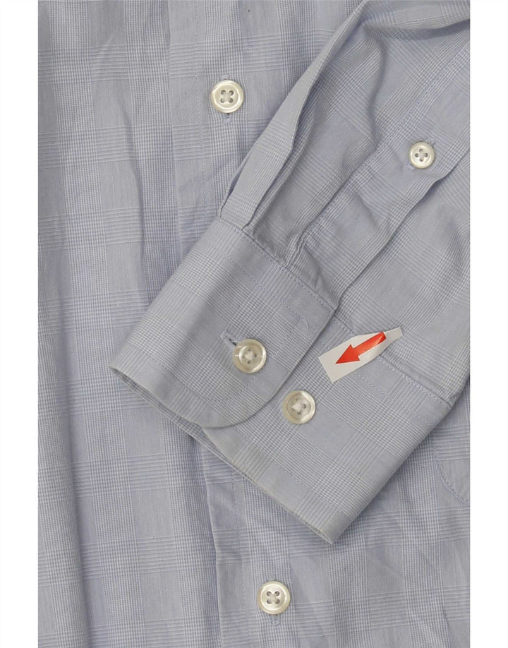 Nautica herreskjorte str. 16 Large Blue Houndstooth Bomuld