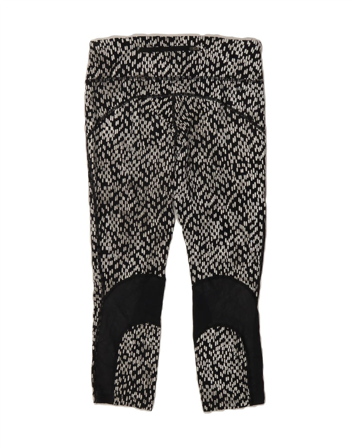 NIKE Womens Leggings UK 8 Small Black Geometric Nylon Vintage Nike and Second-Hand Nike from Messina Hembry 