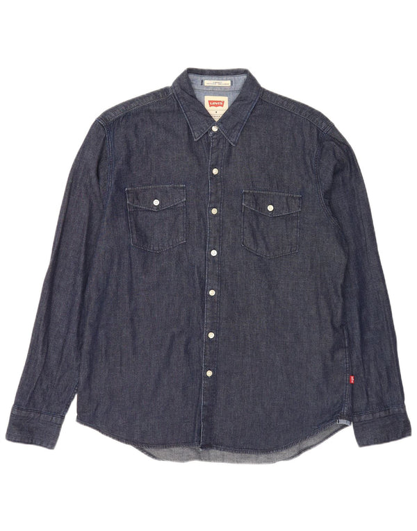 Levi's Herre Standard Fit denimskjorte Medium Navyblå Bomuld