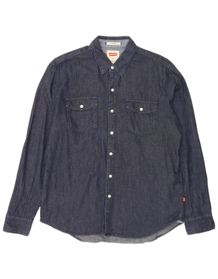 Levi's Herre Standard Fit denimskjorte Medium Navyblå Bomuld