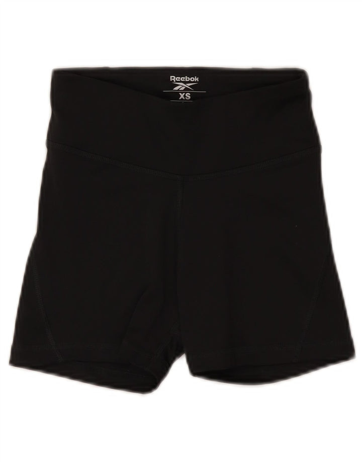 REEBOK Girls Sport Shorts 4-5 Years XS Black Polyester