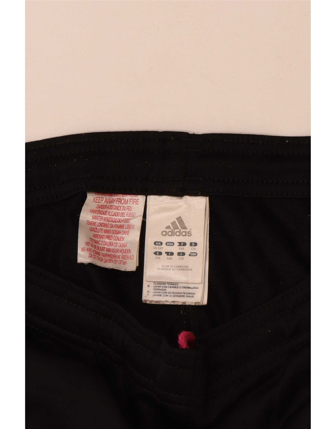 Adidas piger træningsbukser 15-16 år Sort polyester