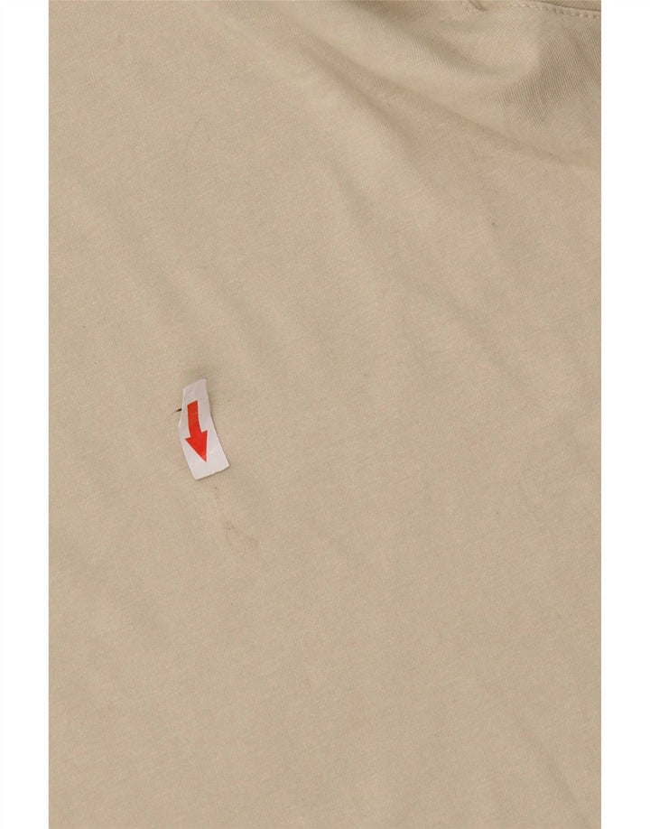 Ted Baker Dame T-Shirt Top Størrelse 4 Stor Beige Bomuld