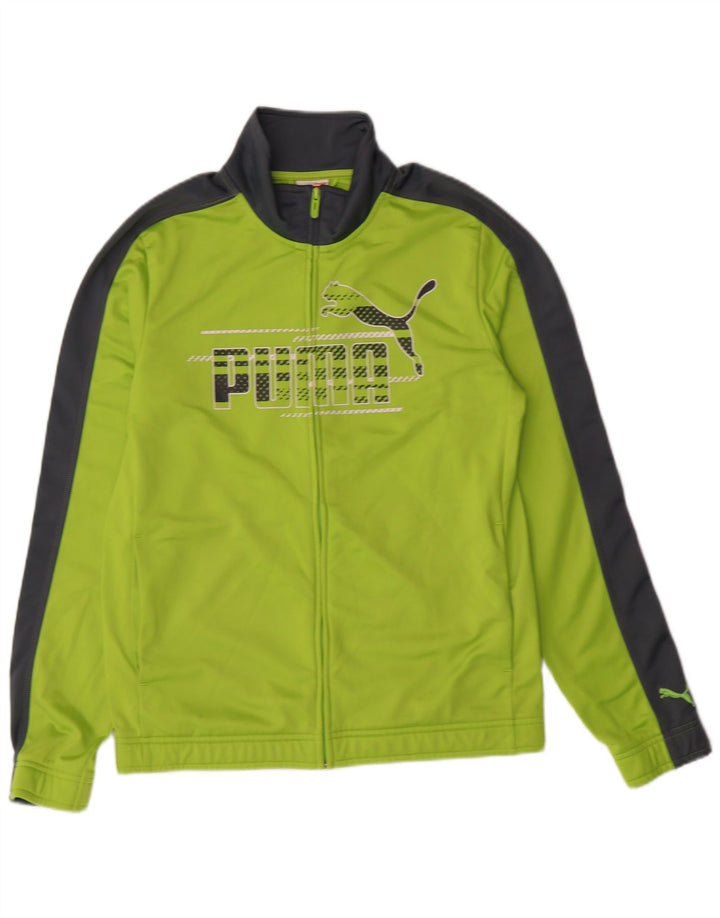 PUMA Grafisk træningsdragt jakke til mænd Lille grøn farveblok polyester
