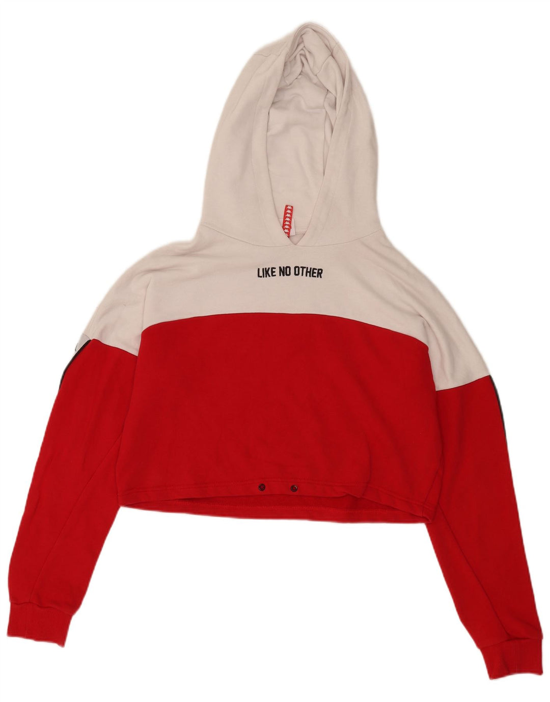 Kappa Dame Oversized grafisk hættetrøje Jumper UK 14 Medium Red Colourblock
