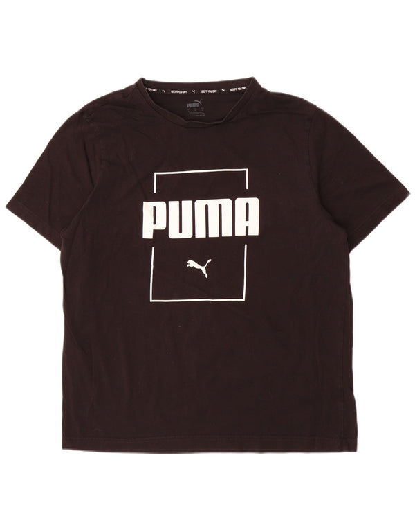 Puma Mens Graphic T-Shirt Top Large Black