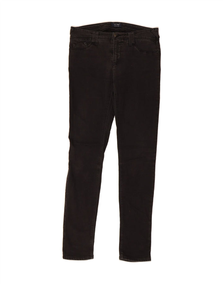 ARMANI Womens Skinny Jeans W26 L30 Black Cotton Vintage Armani and Second-Hand Armani from Messina Hembry 