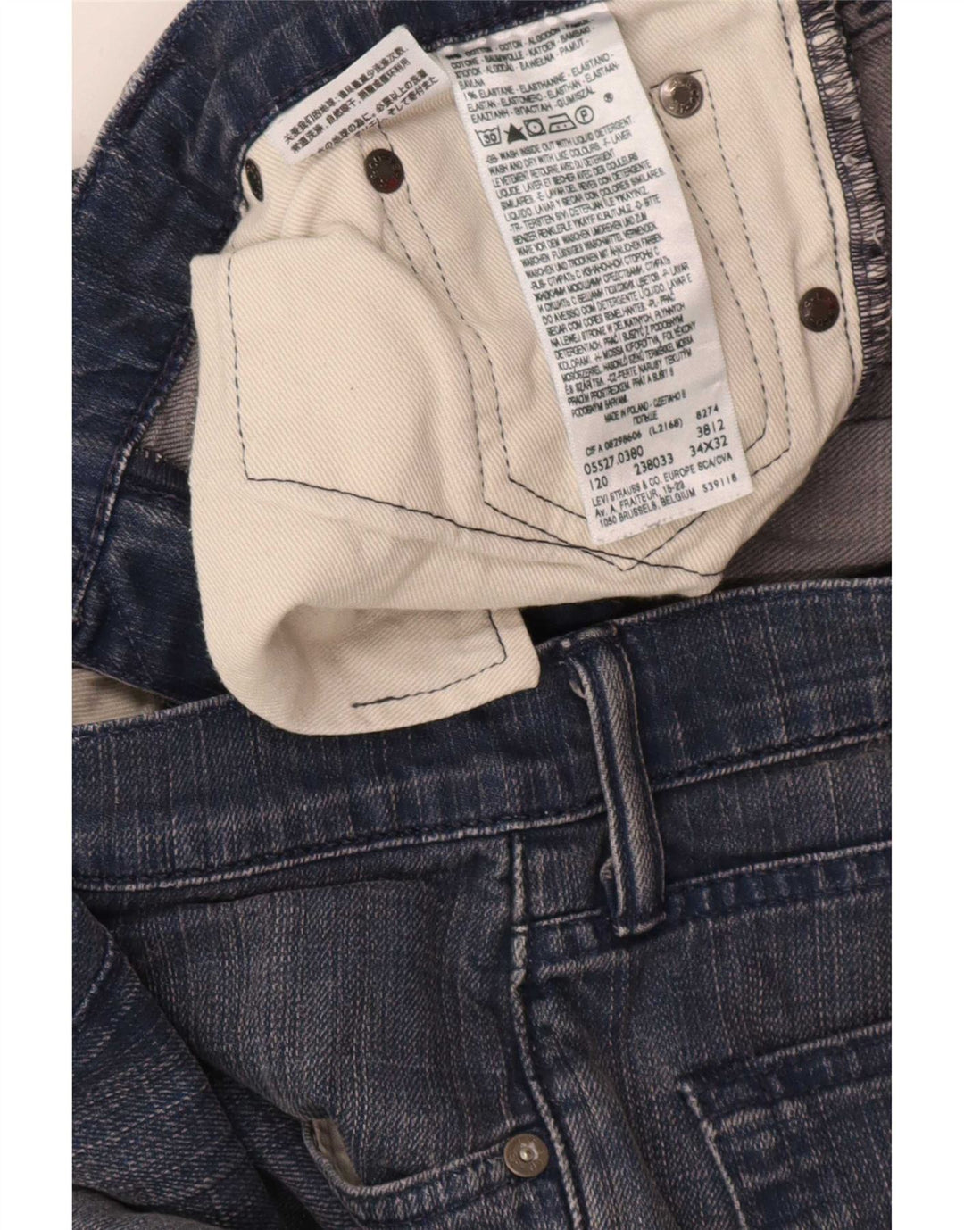 Levi's Herre 527 Bootcut Jeans W34 L32 Blå Bomuld