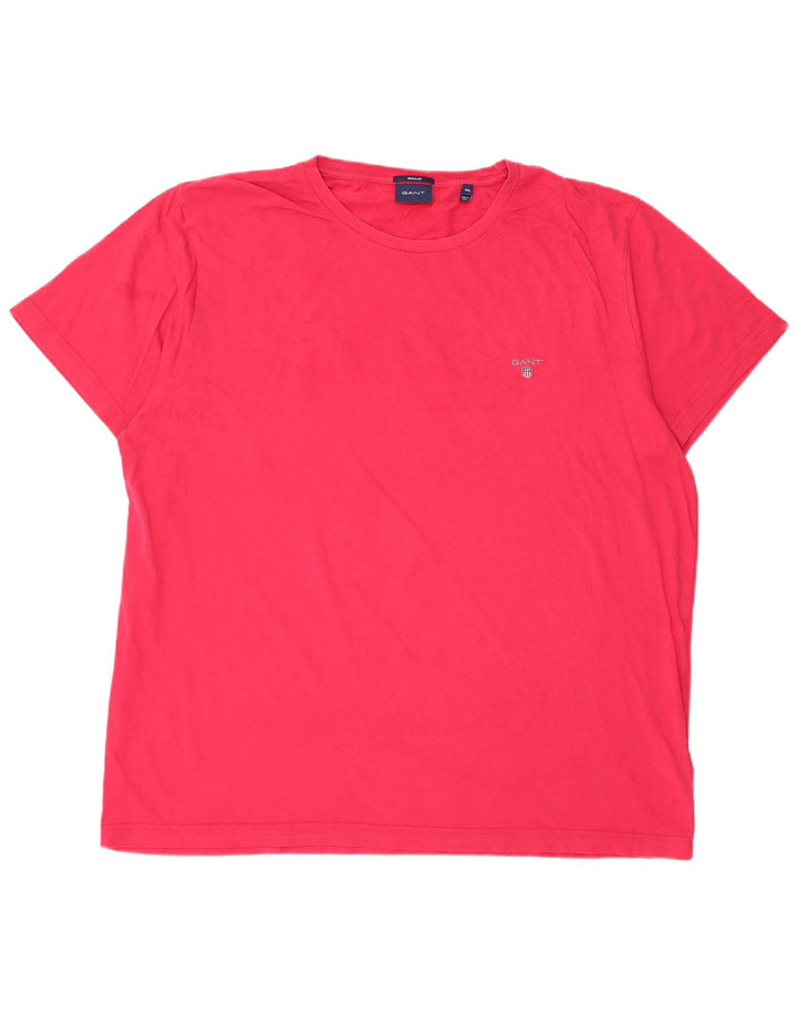Gant Regular T-Shirt Top 3XL Pink Bomuld