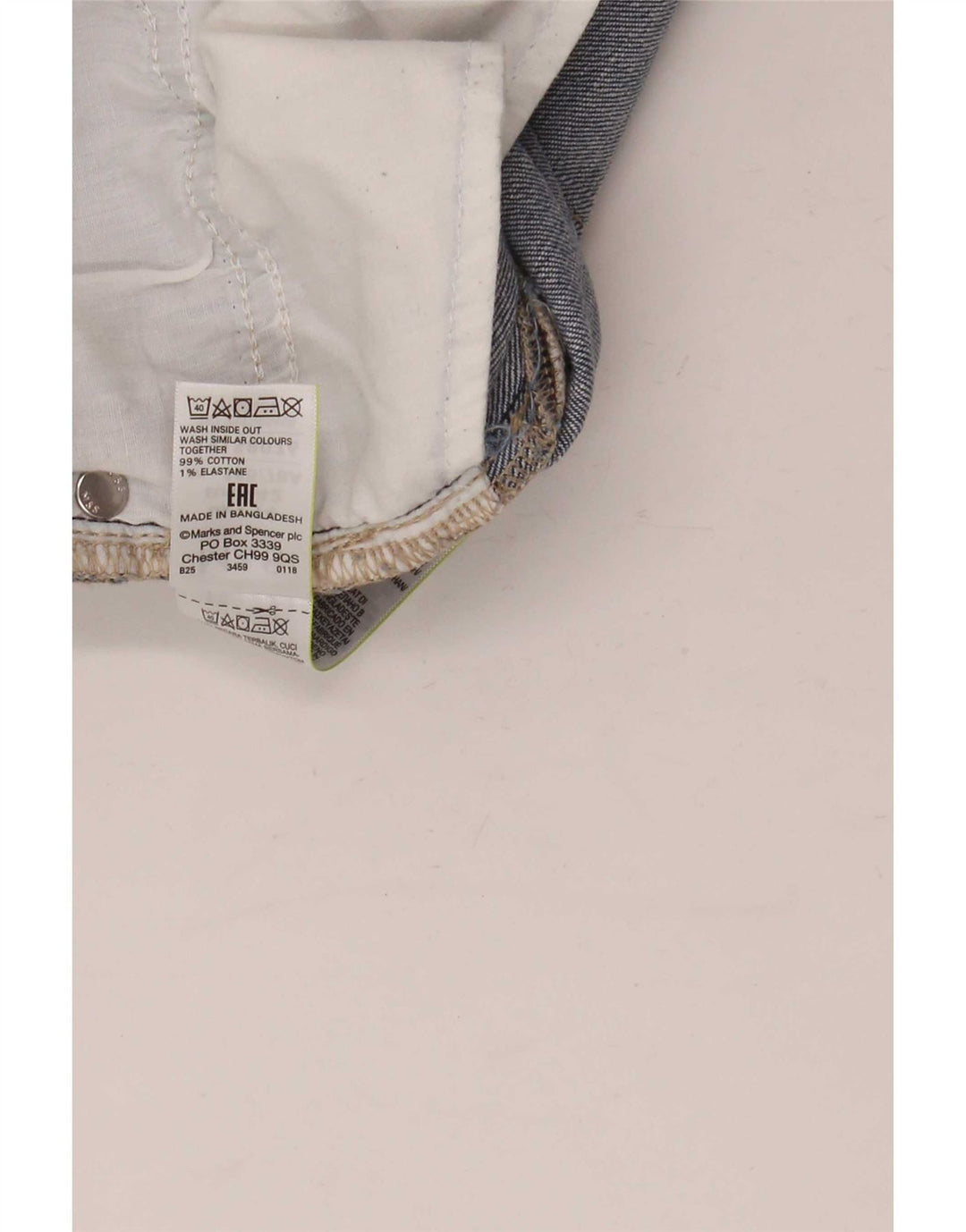 Marks & Spencer Herre Denim Shorts UK 14 Medium W32 Blå Bomuld