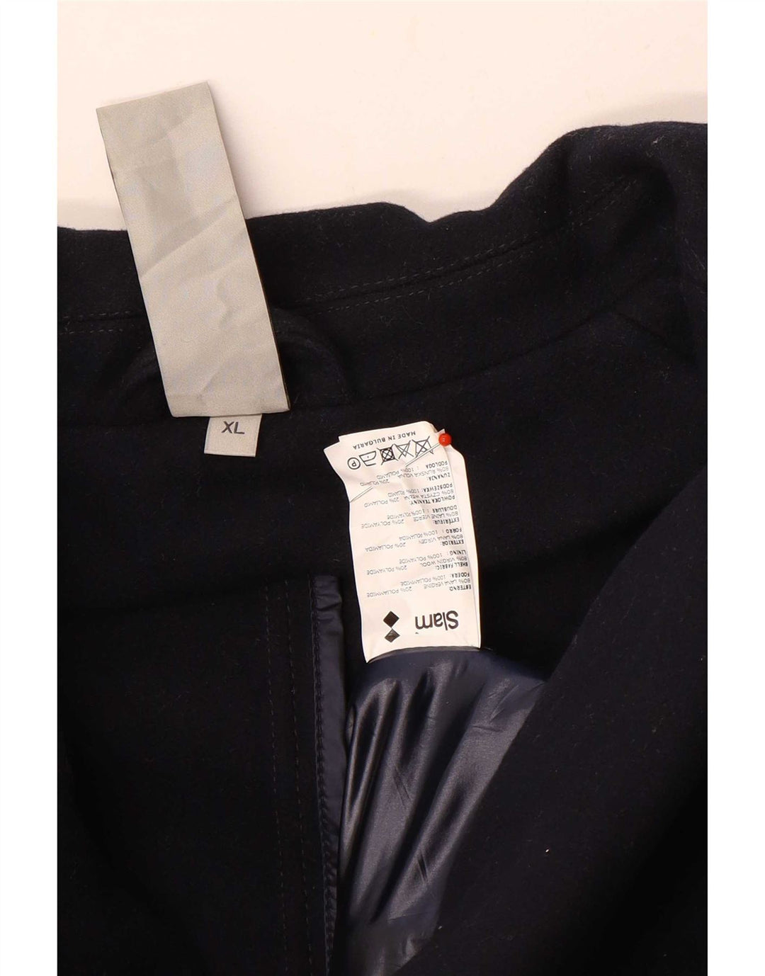 Slam Herre Pea Coat UK 42 XL Marineblå Uld