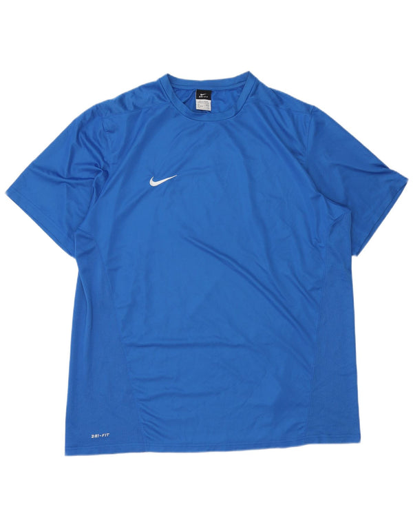 Nike Herre T-shirt Top 2XL Blå Polyester Sports