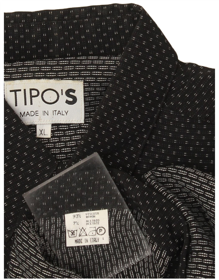 Tipo' S Herreskjorte XL Sort Plettet Viscose