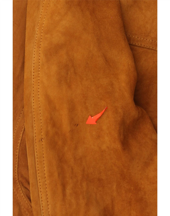 Vintage herre ruskind bomberjakke IT 54 2XL brunt læder