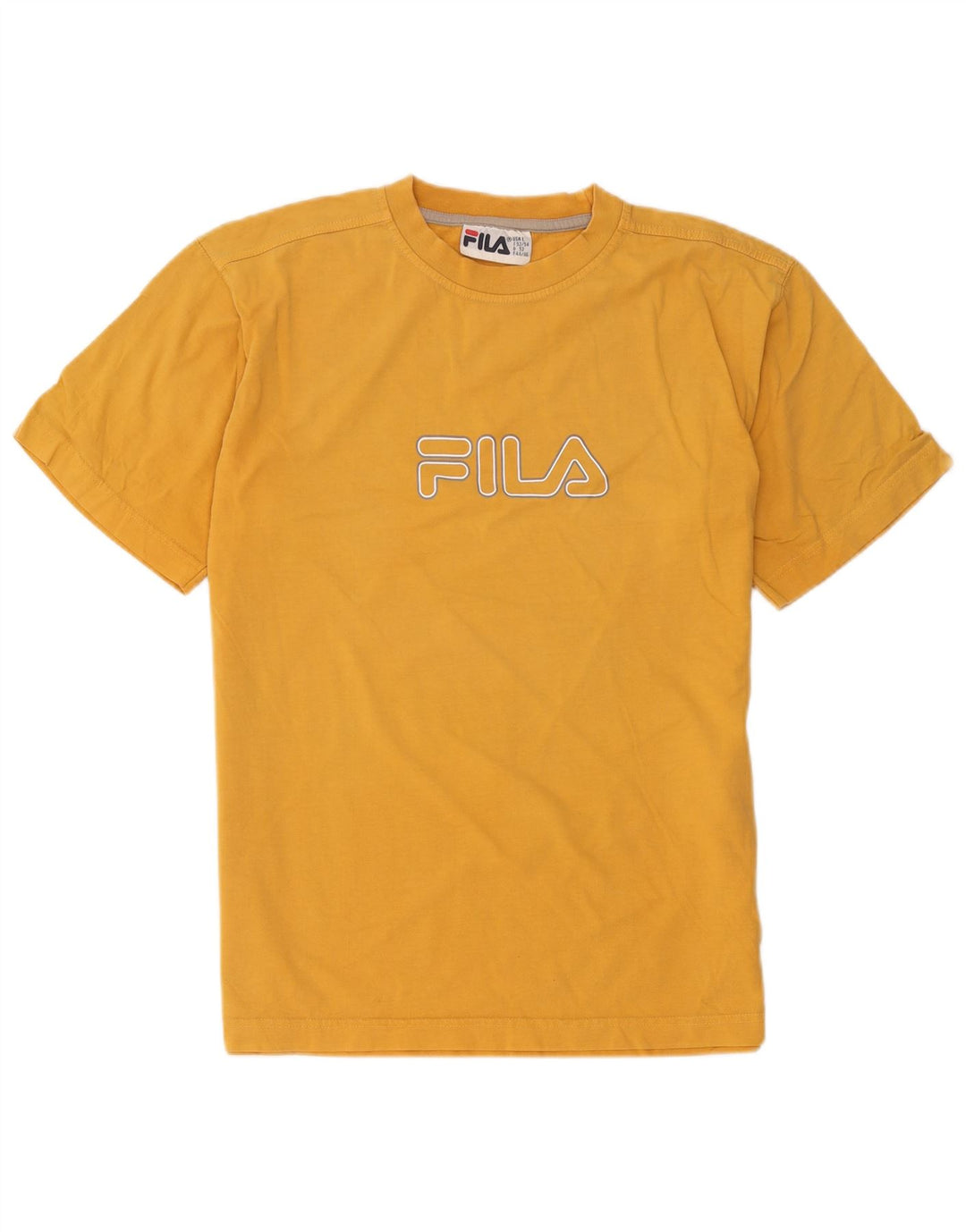 Fila Herre Grafisk T-Shirt Top Stor Gul Bomuld