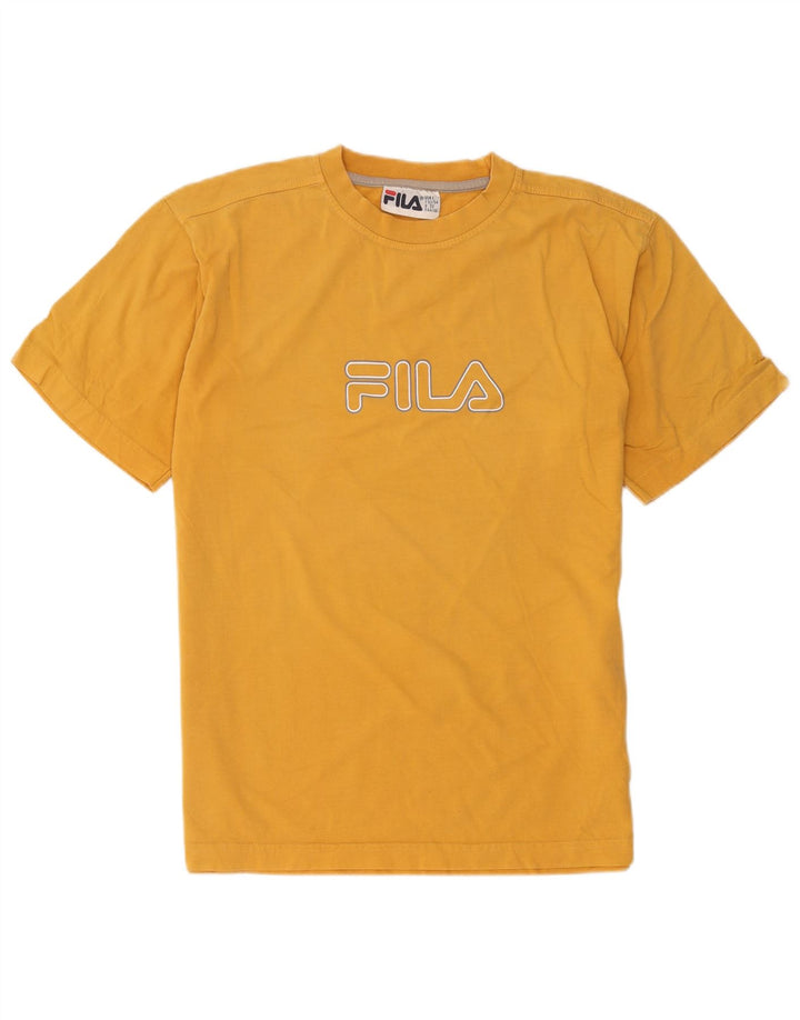 Fila Herre Grafisk T-Shirt Top Stor Gul Bomuld