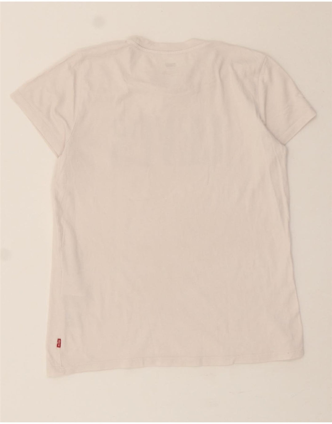LEVI'S Womens Graphic T-Shirt Top UK 10 Small White Cotton Vintage Levi's and Second-Hand Levi's from Messina Hembry 