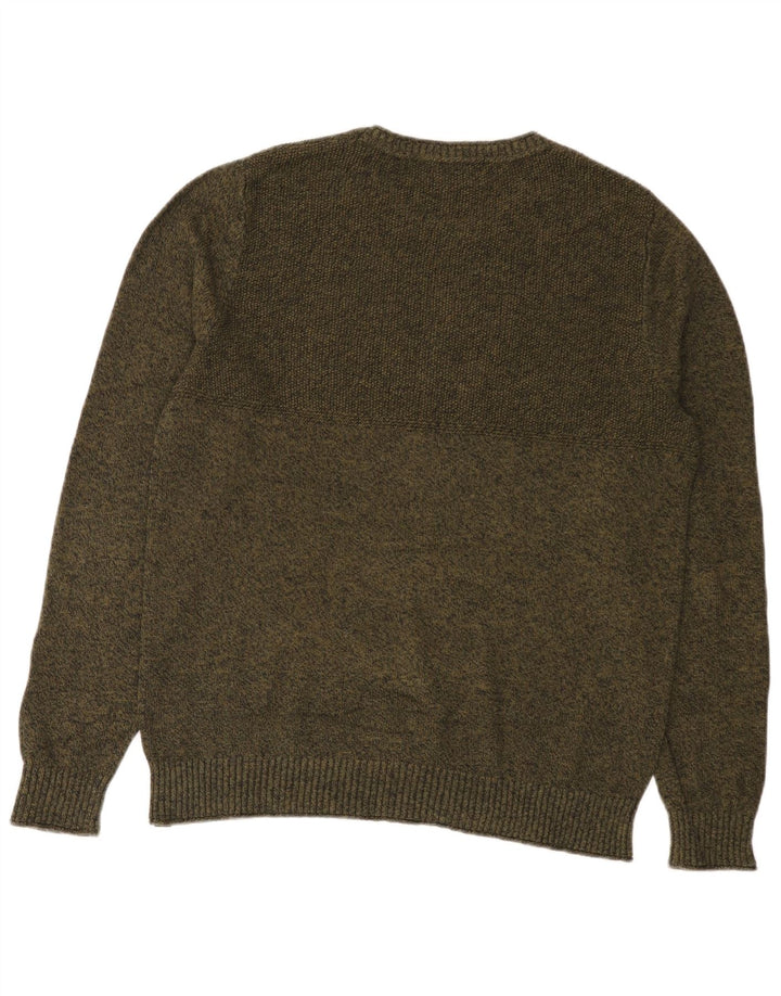 Calvin Klein Jeans Herre Crew Neck Jumper Sweater Medium Green Bomuld