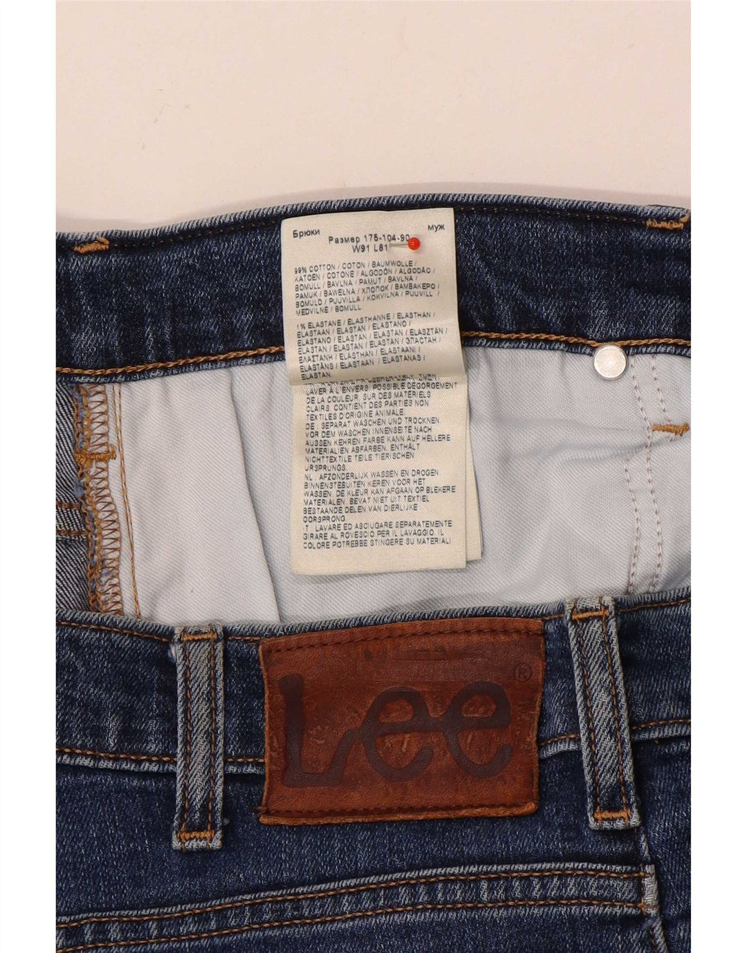 Lee Herre Brooklyn Straight Jeans W36 L32 Blå Bomuld