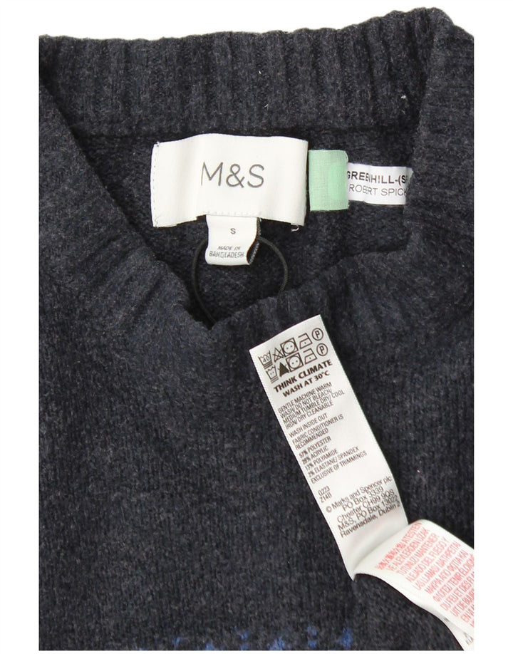 Marks & Spencer Boys Jumpertrøje med rund hals 13-14 år Lille Grå