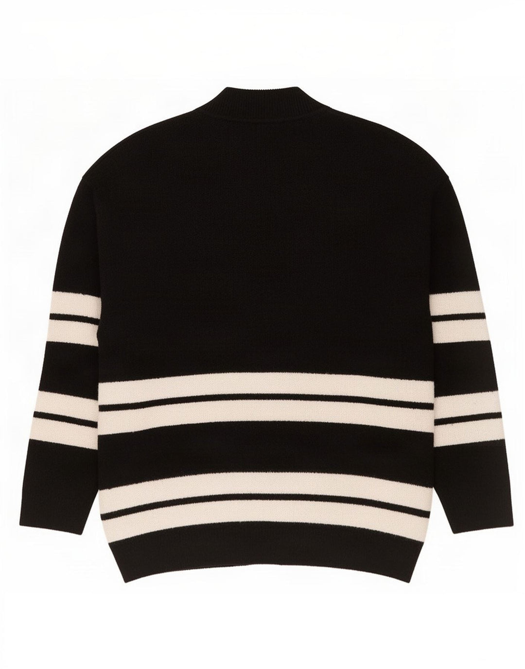 Tommy Hilfiger Herre grafisk cardigan sweater Medium Sort Colourblock