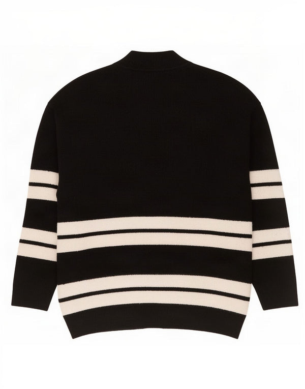 Tommy Hilfiger Herre grafisk cardigan sweater Medium Sort Colourblock