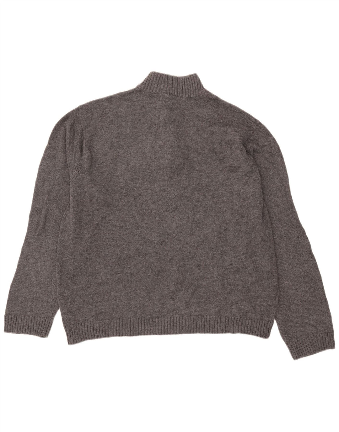 Chaps Herre Zip Neck Jumper Sweater XL Grå Bomuld