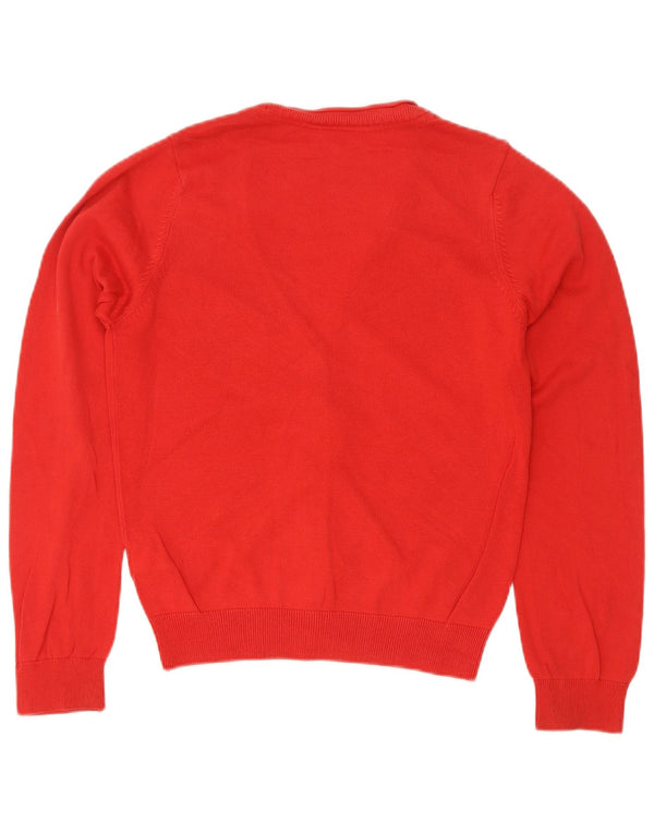 Marks & Spencer Girls Cardigan Sweater 9-10 År Rød Bomuld