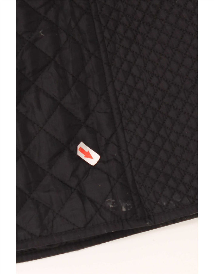Hobbs Dame Quiltet Windbreaker Coat UK 10 Small Black Nylon