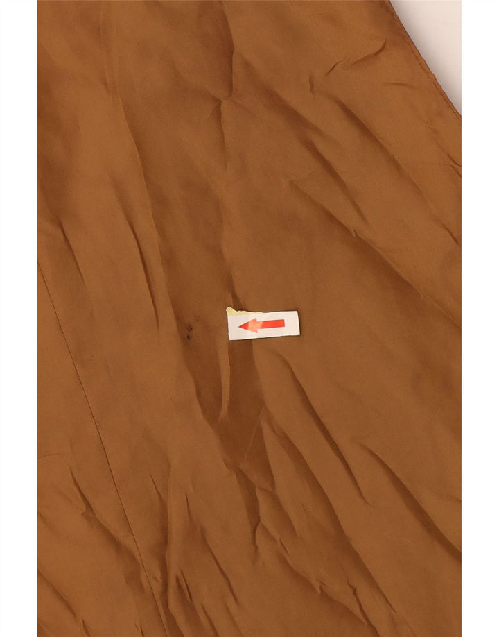 Vintage herre ruskindsvest mellembeige læder